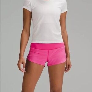 🌼Lululemon Speed up Shorts 2.5” Low-Rise Sonic Pnk size 2